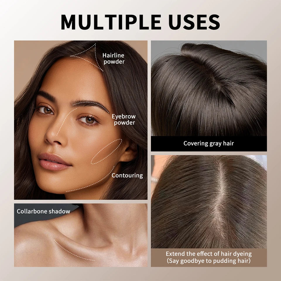 Hair Root Cover Up Powder Concealer for Instant Gray Coverage and Thinning Hair at Home