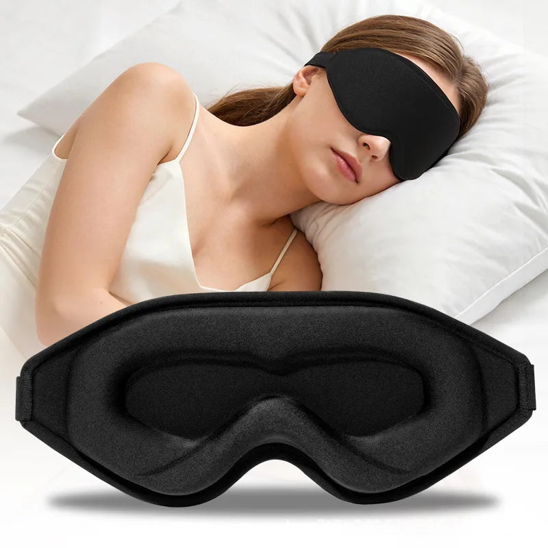 3D Sleep Mask Light Blocking Memory Foam Eye Cover for Travelers at Night - 16