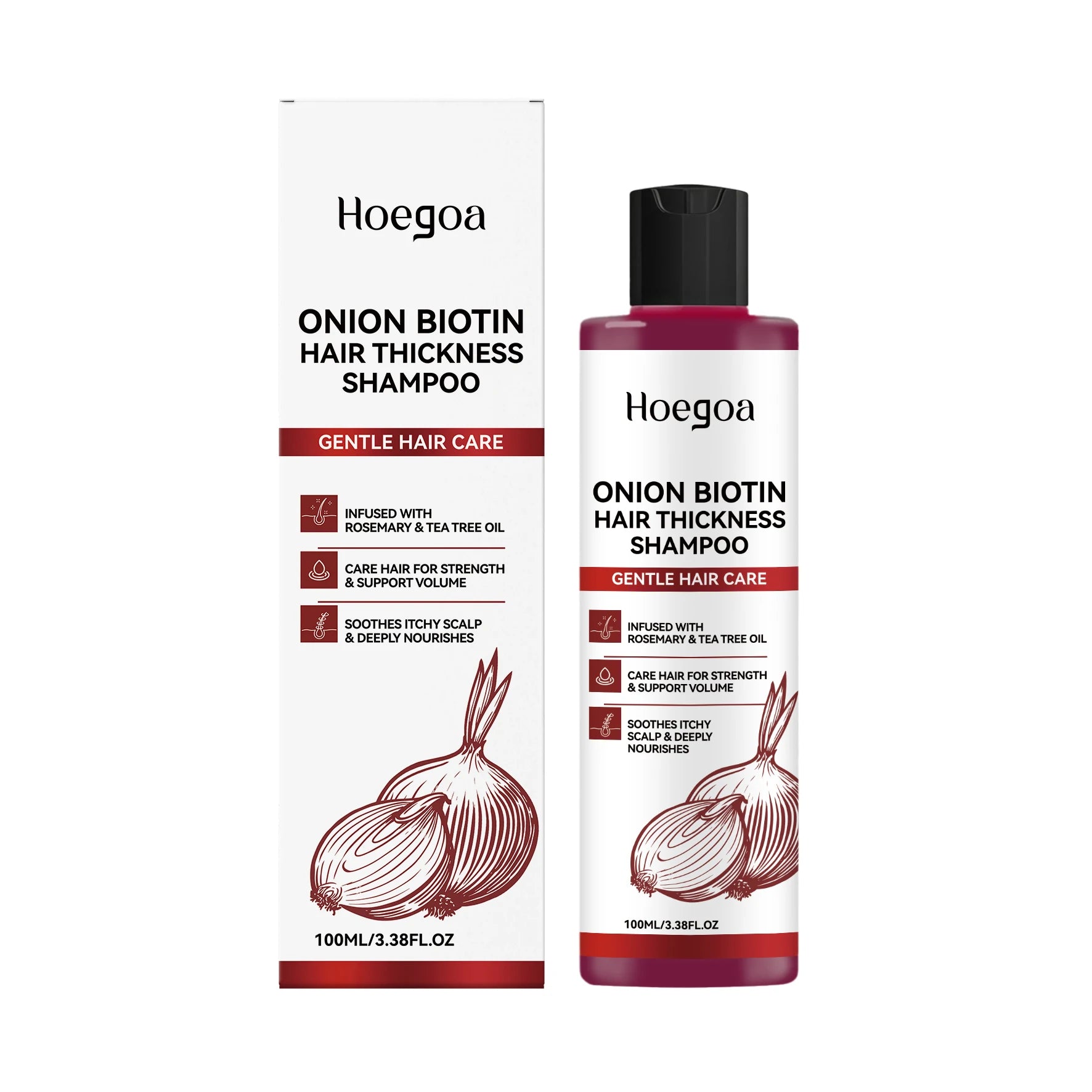 Onion Biotin Shampoo for Thicker Hair Growth and Scalp Care for Men and Women at Home - 17