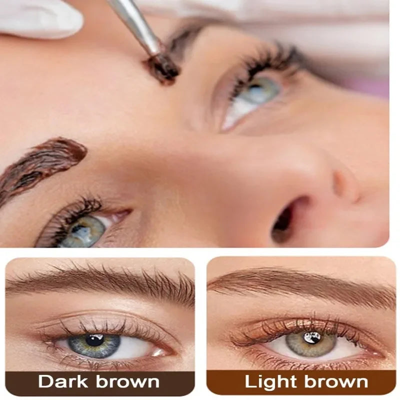 Semi Permanent Eyebrow Eyelash Tint Kit Waterproof Dye Gel for Beginners at Home Use