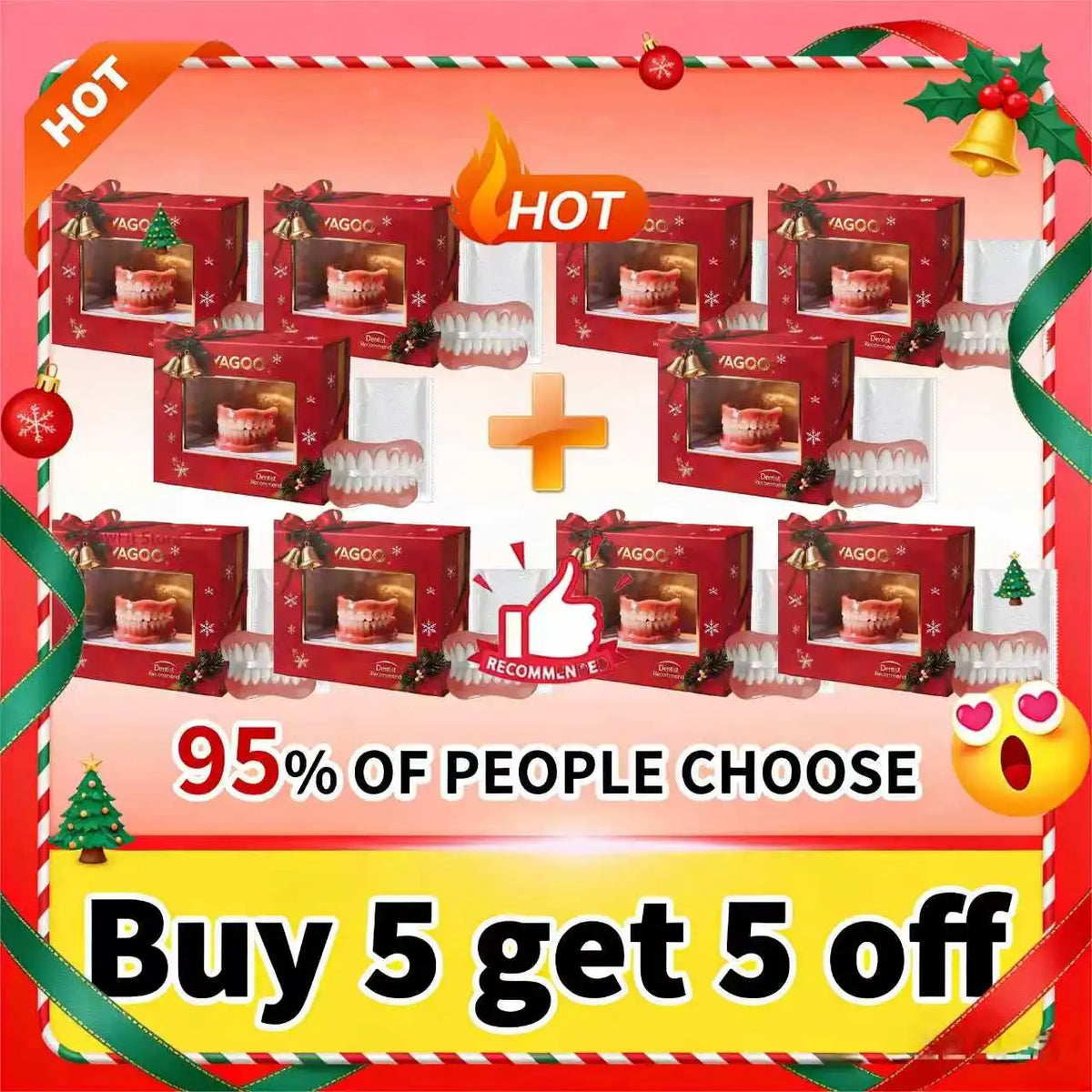 Silicone Dentures Natural Smile Veneers Comfortable Fake Teeth for Men and Women Daily Use