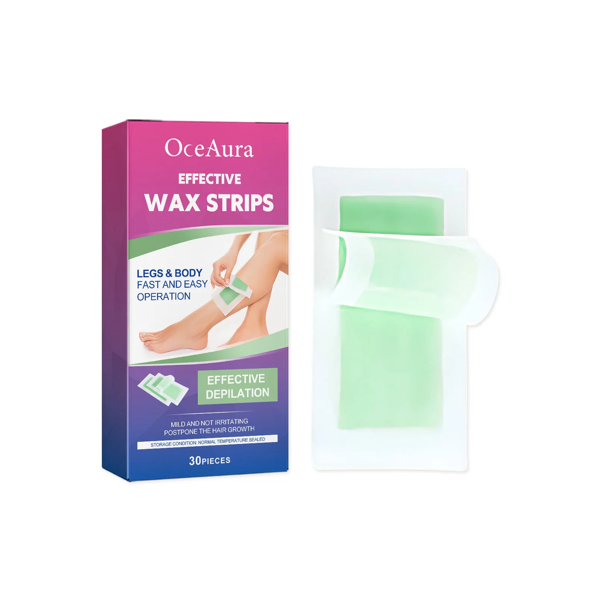 Depilatory Wax Strips Hair Removal for Smooth Skin Legs and Underarms at Home SPA Experience