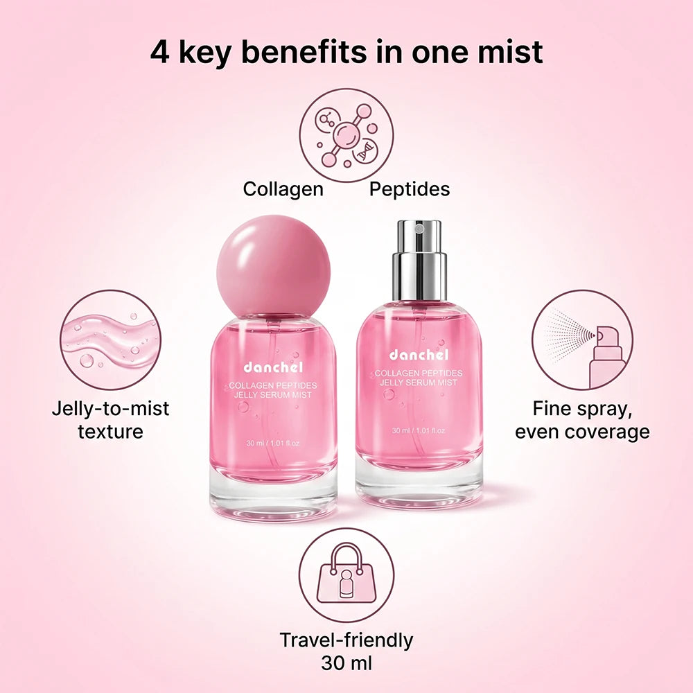 Collagen Peptides Jelly Serum Mist Deep Hydration Moisturizing Spray for Face Daily Skincare