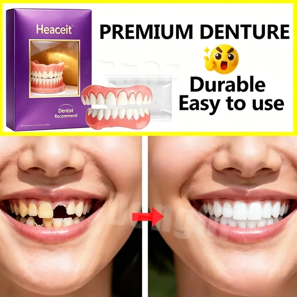 Cosmetic Dentures Lifelike False Teeth Silicone Smile Beauty for Adults at Home Daily Use
