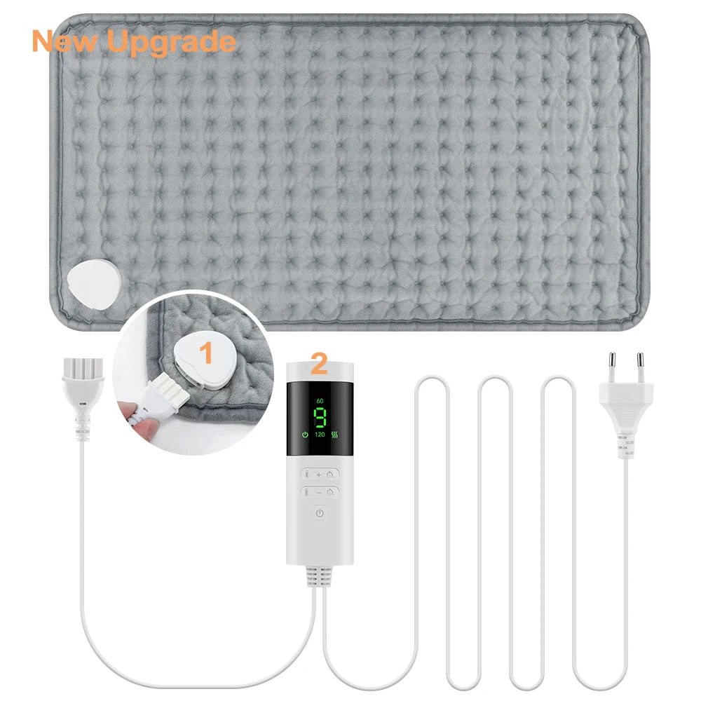 Electric Heating Pad with 9 Heat Settings and Timer for Home and Office Use During Winter