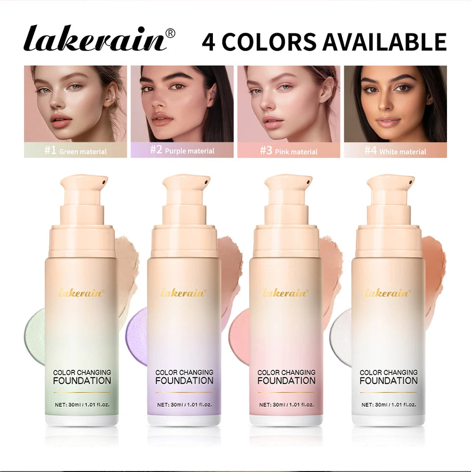 Liquid Foundation Color Changing Concealer for Smooth Flawless Skin Daily Makeup Routine