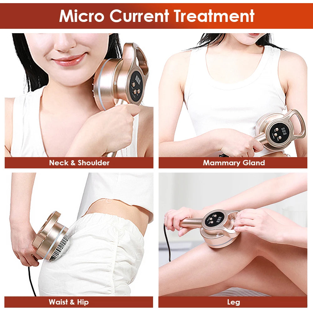 Electric Meridian Massage Brush Microcurrent Cellulite Therapy for Body Home Use Relaxation