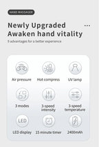 Electric Hand Massager with Airbag Compression and Heat for Office Workers at Home