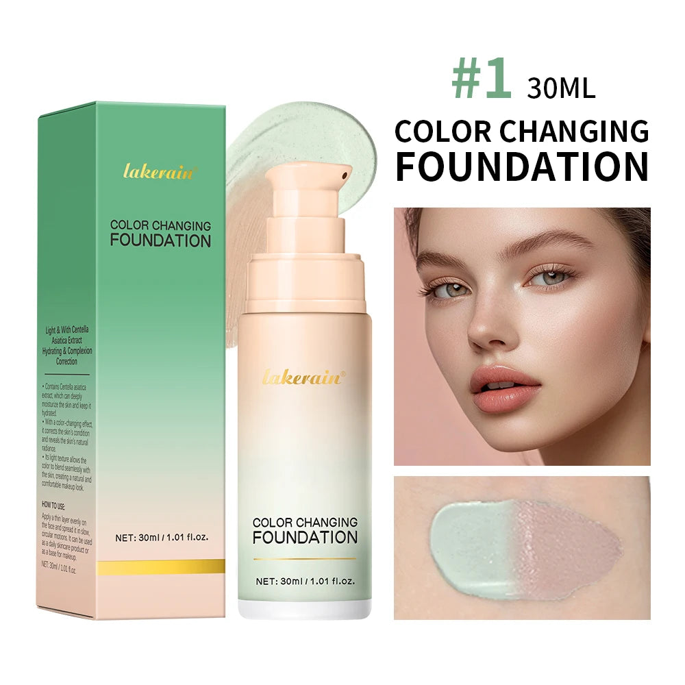 Color Changing Foundation Moisturizing Concealer for Even Skin Toning Daily Makeup Routine