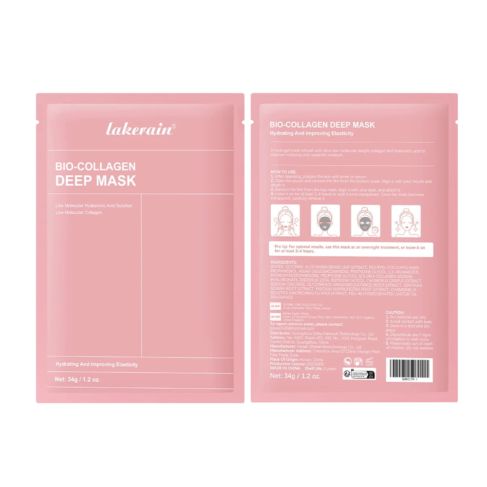 Bio Collagen Deep Mask Pore Minimizing Hydrating Skincare for Women Day and Night Use