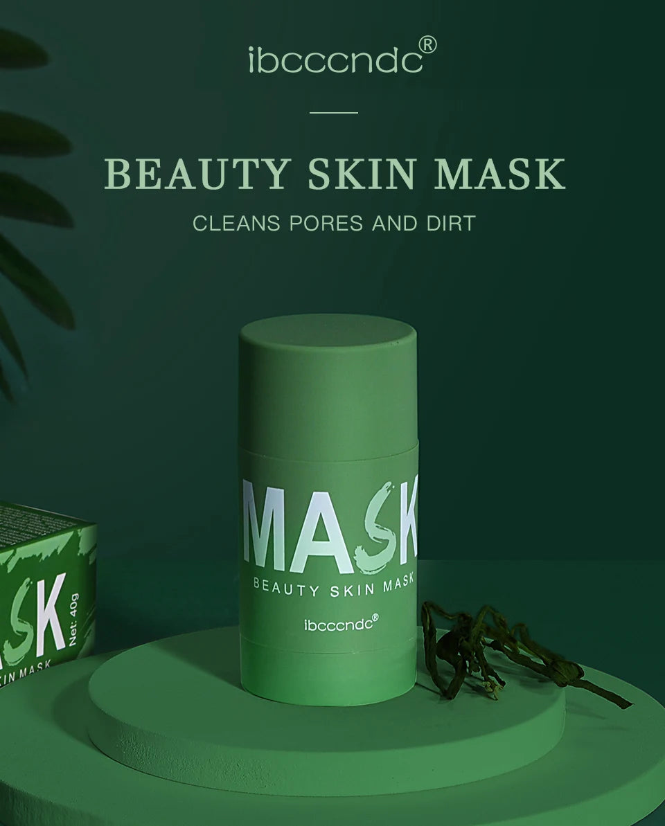 Green Tea Cleansing Stick Deep Moisturizing Oil Control Mask for Unisex Whole Face Treatment - 7