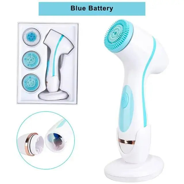 3 in 1 Facial Cleansing Brush Exfoliating Face Scrubber for Women and Daily Skincare Routines - 18