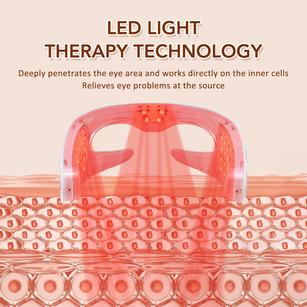 3D Eye Massager Red Light Therapy Device for Relieving Eye Fatigue and Dark Circles at Home