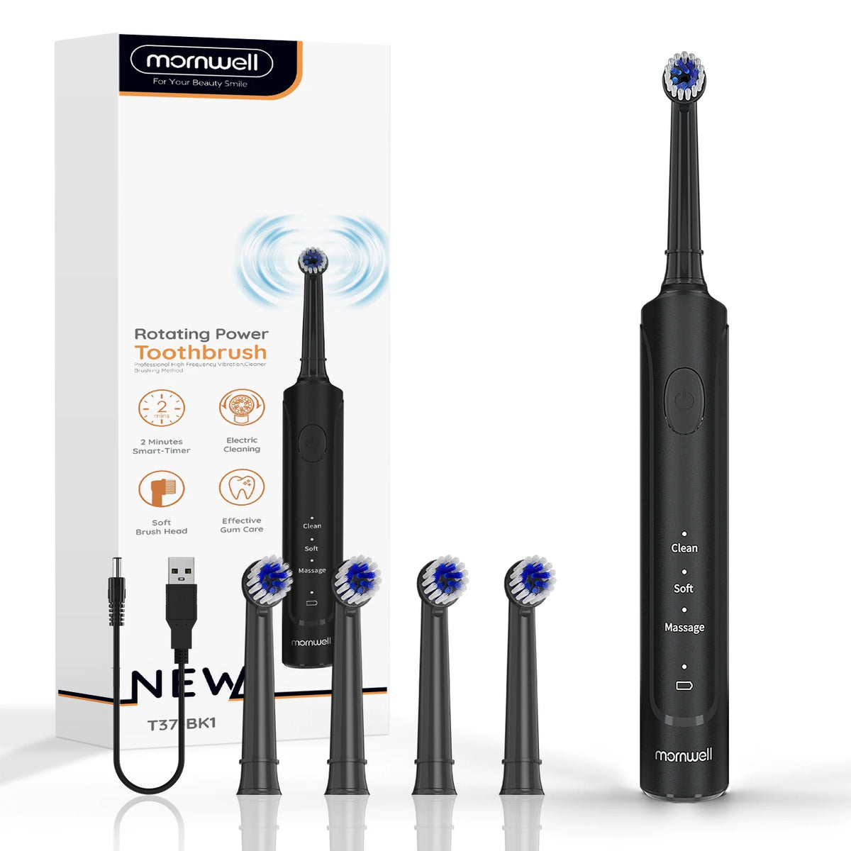 Electric Toothbrush Rechargeable Sonic Cleaning for Adults at Home Daily Oral Care
