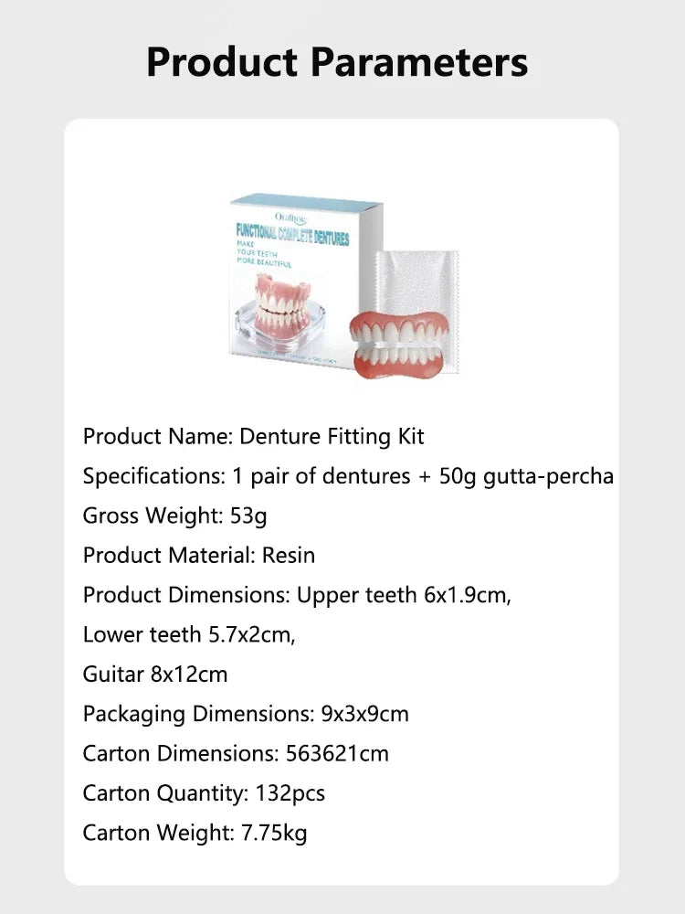 Fake Teeth Dentures Instant Smile Veneers for Men and Women for Natural Looking Oral Comfort - 17