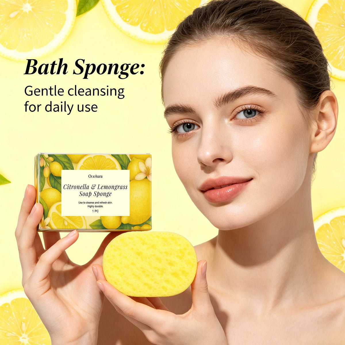 Bath Sponge Exfoliating Body Scrubber for Daily Skin Cleansing and Refreshing Shower Routine