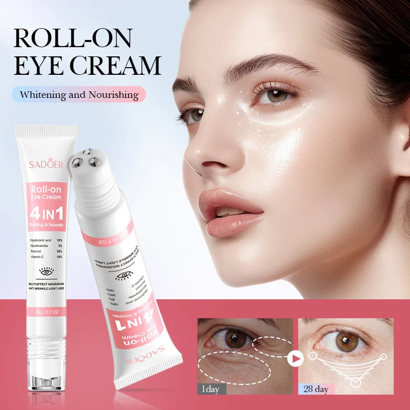 Instant Eye Bag Removal Cream Retinol Anti Wrinkle Firming Serum for Women Daily Eye Care Routine