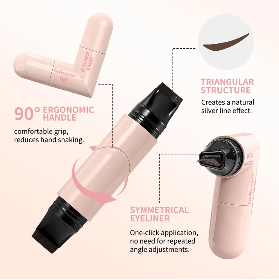 Eyeliner Stamp Waterproof Winged Tool for Beginners and Quick Makeup Routine Professionals