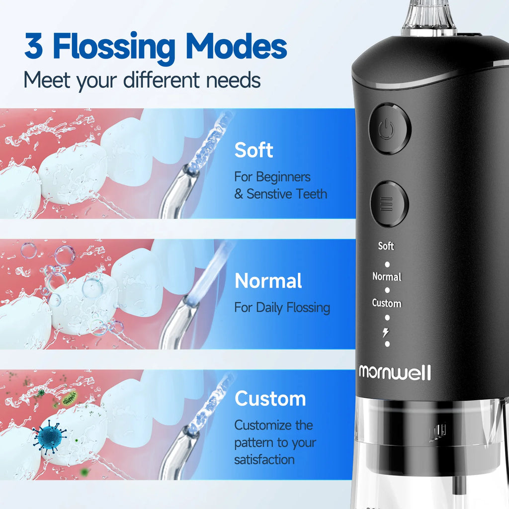 Water Flosser Teeth Cleaner Rechargeable Oral Irrigator for Adults at Home or Travel