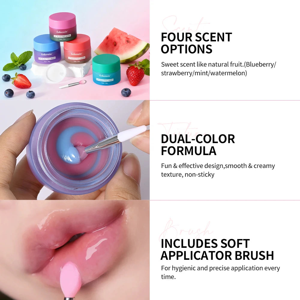 Lip Sleeping Mask Hydrating Dry Cracked Lips Treatment for Women and Men at Night