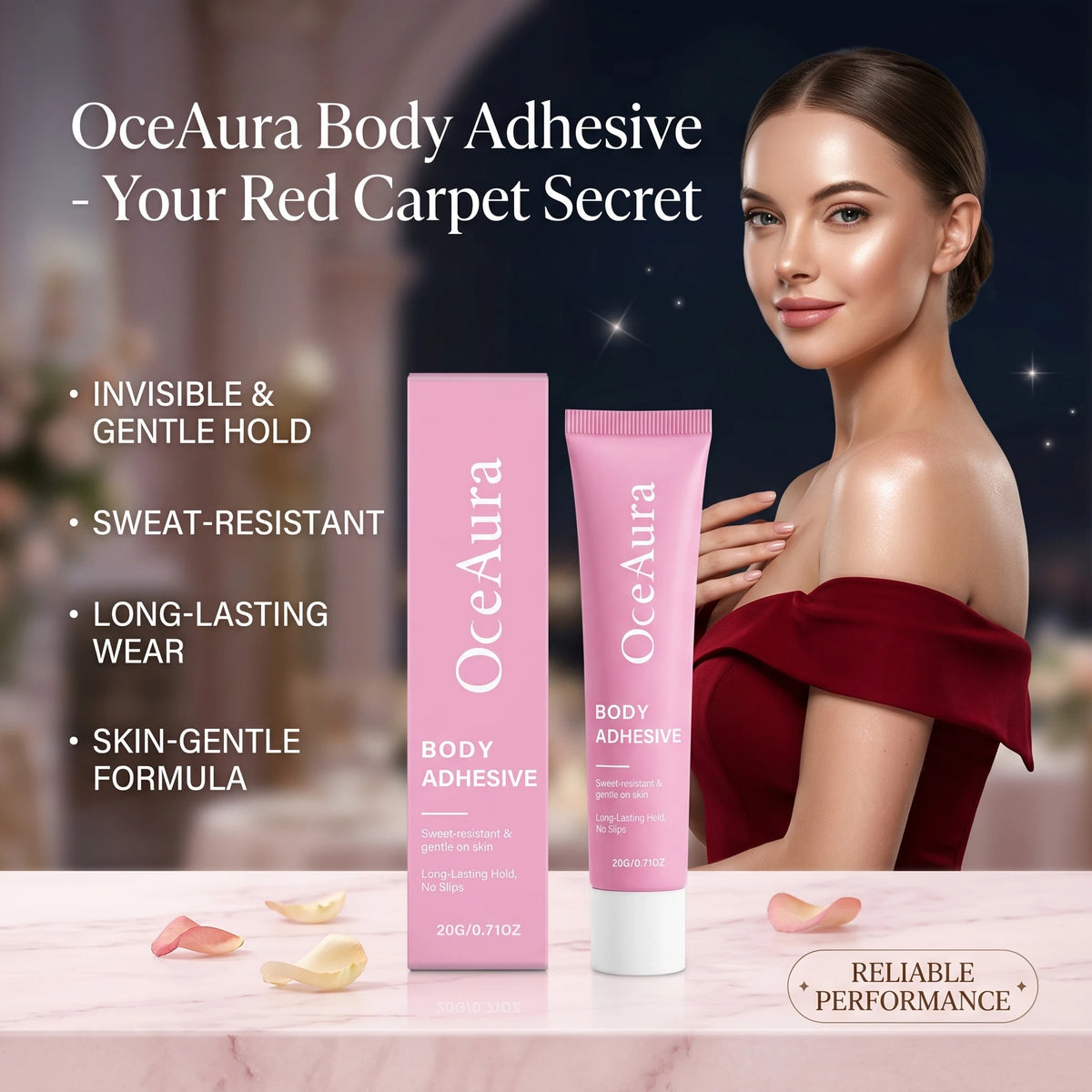 Body Adhesive for Clothing Sweatproof Invisible Hold for Daily Wear and Special Occasions