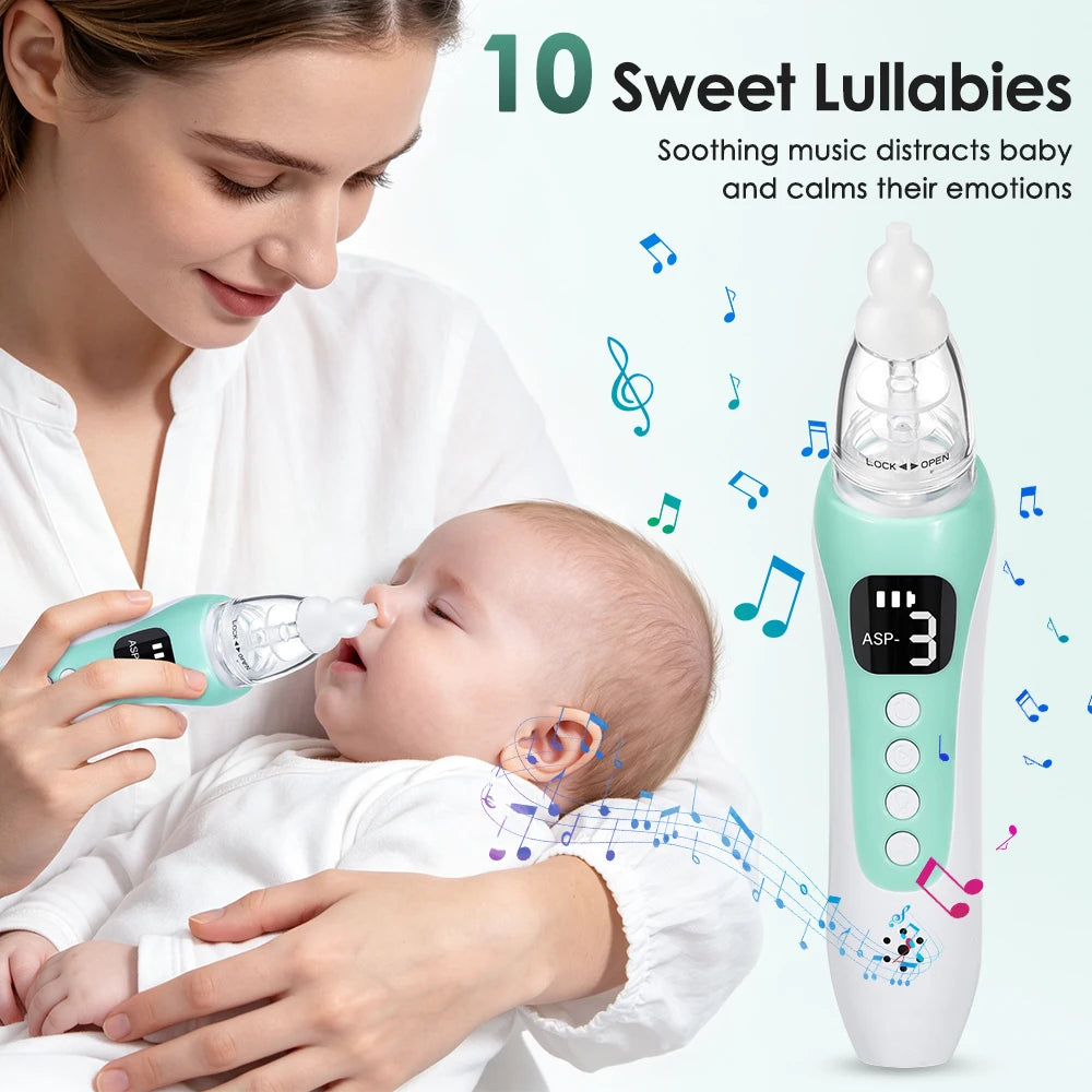 Electric Baby Nasal Aspirator Rechargeable Mucus Sucker for Newborns During Cold Congestion - 7