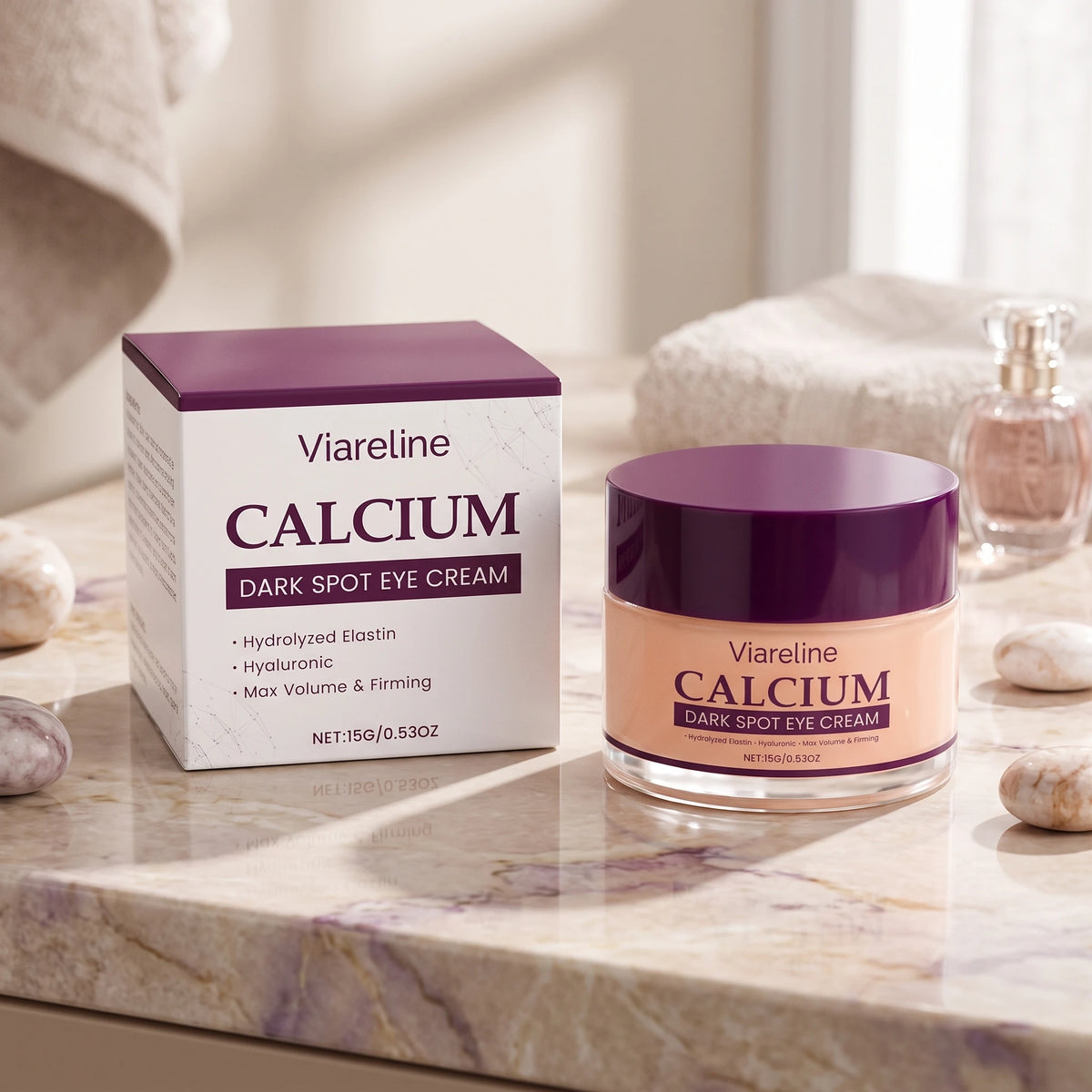 Calcium Eye Cream for Dark Circles and Fine Lines Firming Repair for Men and Women Daily Use