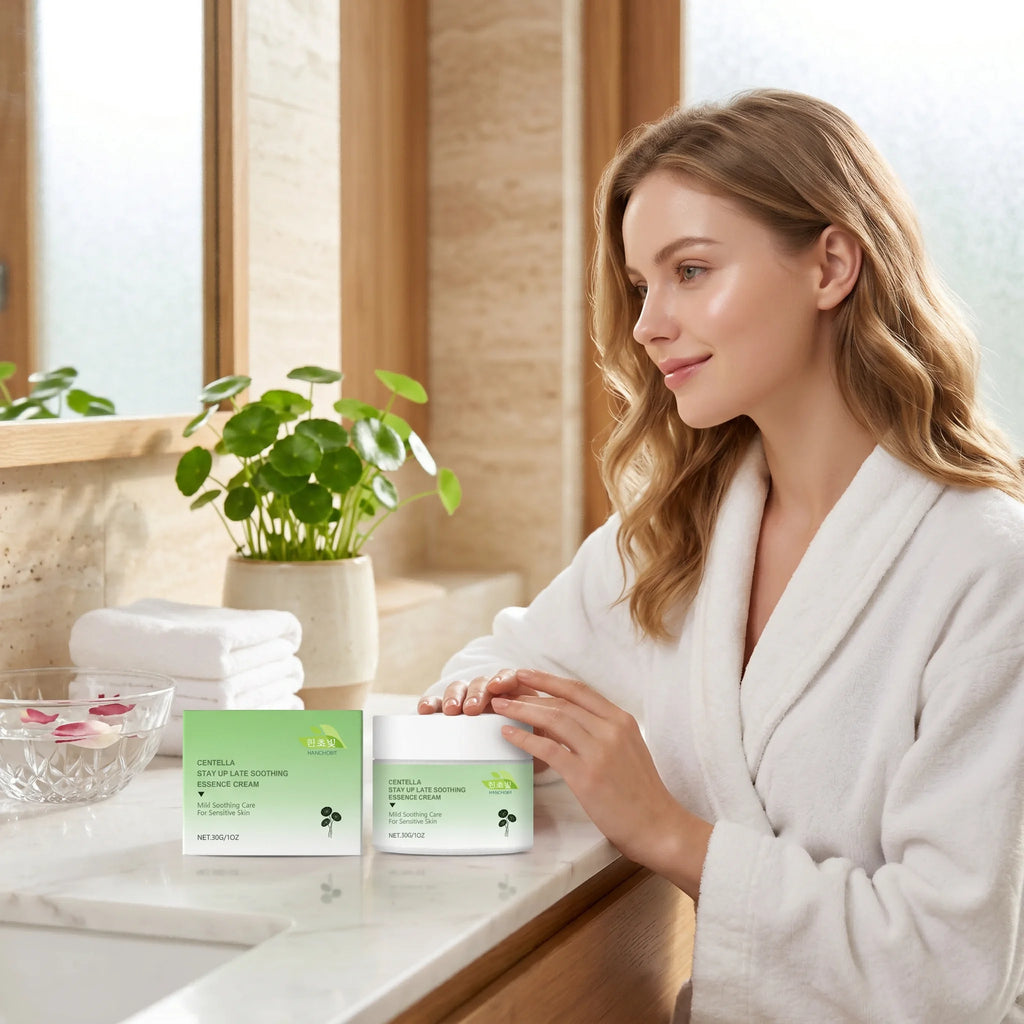 Centella Asiatica Soothing Cream Reduce Redness Calming Moisturizer for Sensitive Face Daily
