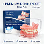 Silicone Snap On Dentures Natural Realistic Smile for Men and Women Instant Comfort Fit
