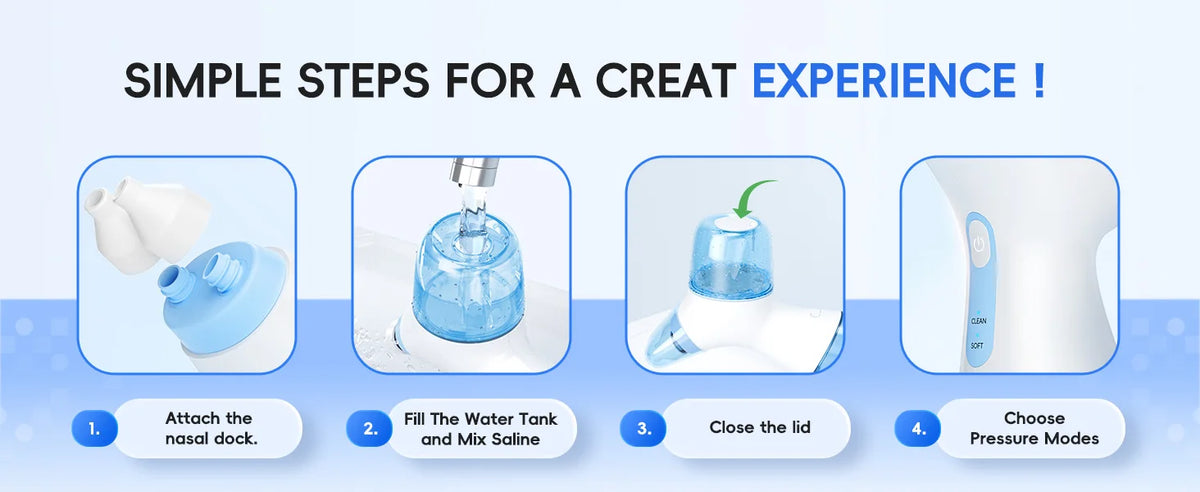 Portable Water Flosser Nasal Rinse Combo Oral Care Sinus Cleaning Kit for Home and Travel Use