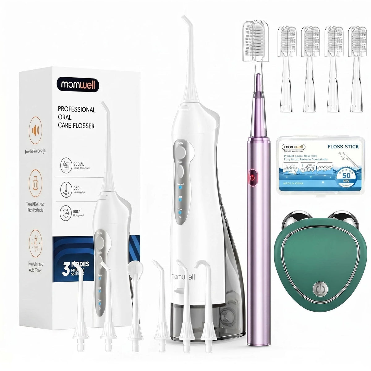 Professional Oral Care Kit Electric Toothbrush Water Flosser for Healthy Gums and Teeth Home