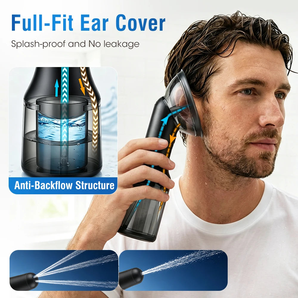 Ear Wax Removal Tool with Dual Water Tank System for Daily Home Ear Irrigation and Cleaning