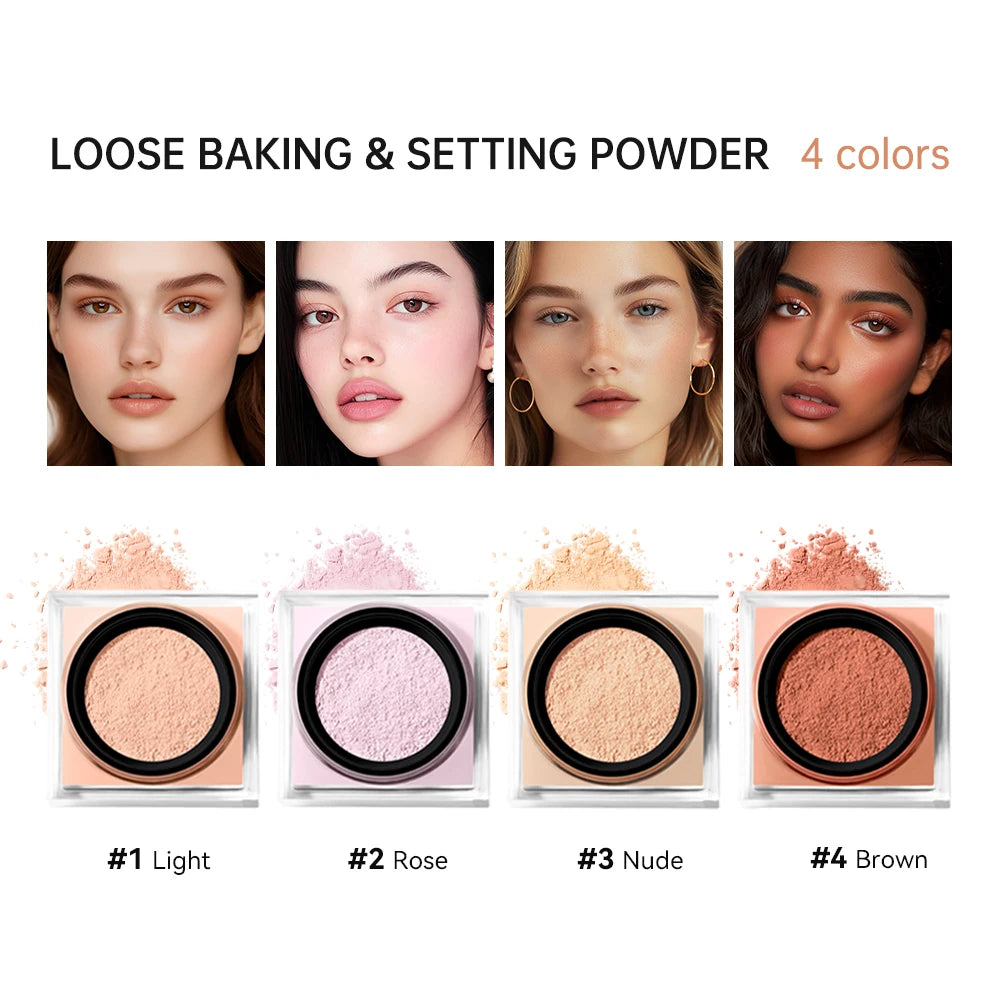 Loose Setting Powder Matte Waterproof Oil Control for Women for Daily Makeup Routine - 2
