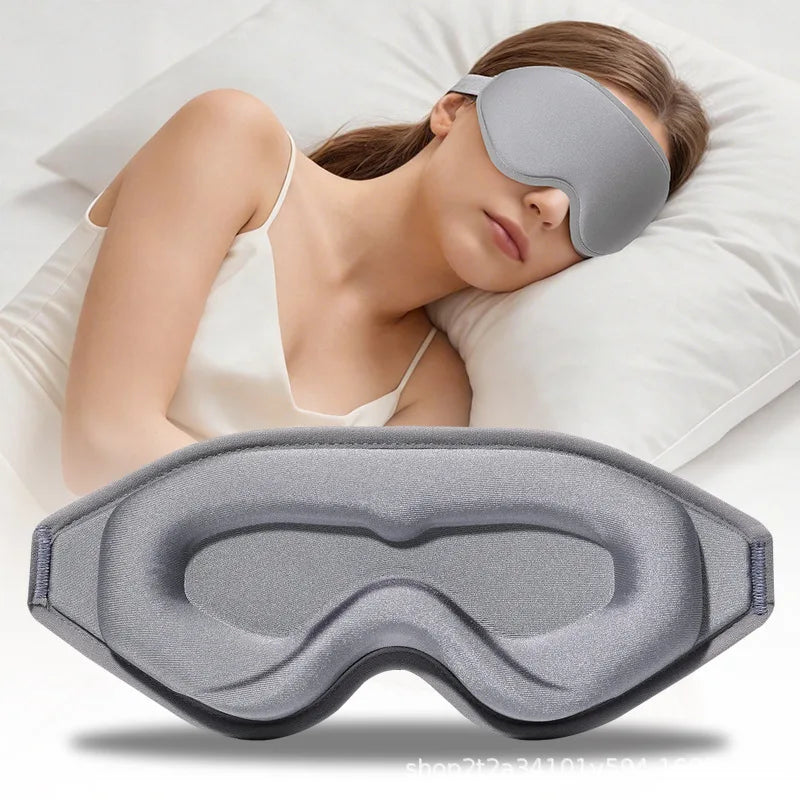 3D Sleep Mask Light Blocking Memory Foam Eye Cover for Travelers at Night