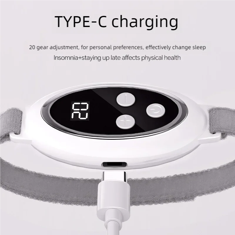 Microcurrent Sleep Aid Device EMS Pulse Massager for Restful Sleep and Anxiety Relief at Home