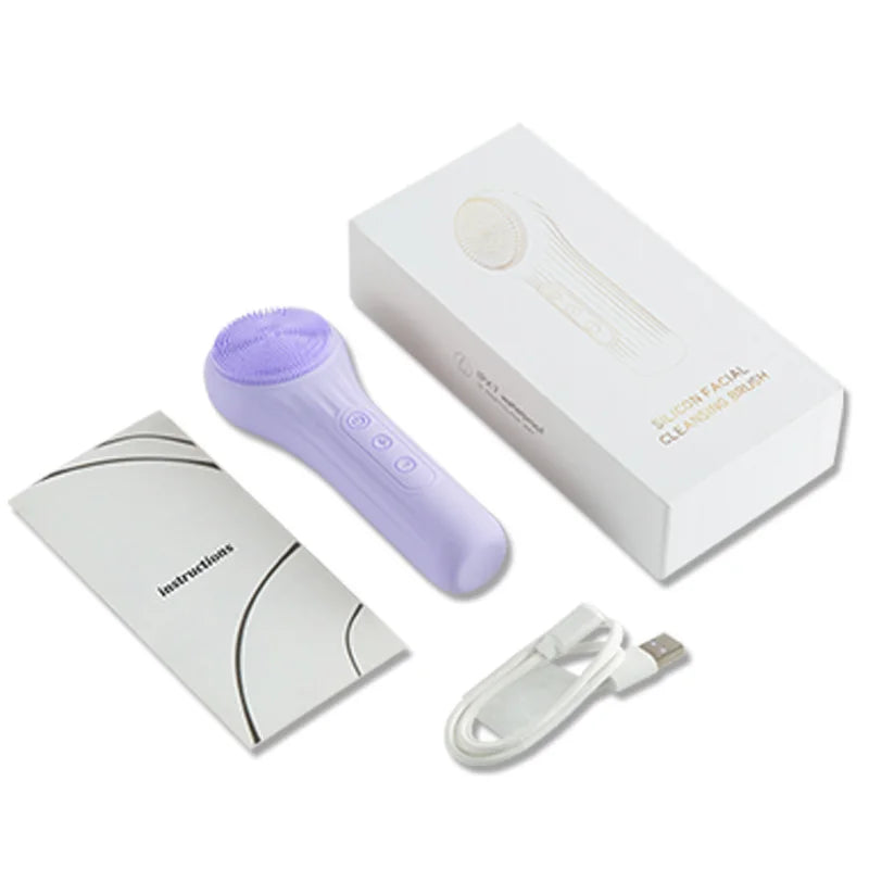 Sonic Facial Cleansing Brush Rechargeable Electric Face Scrubber for Home Use and Skin Care