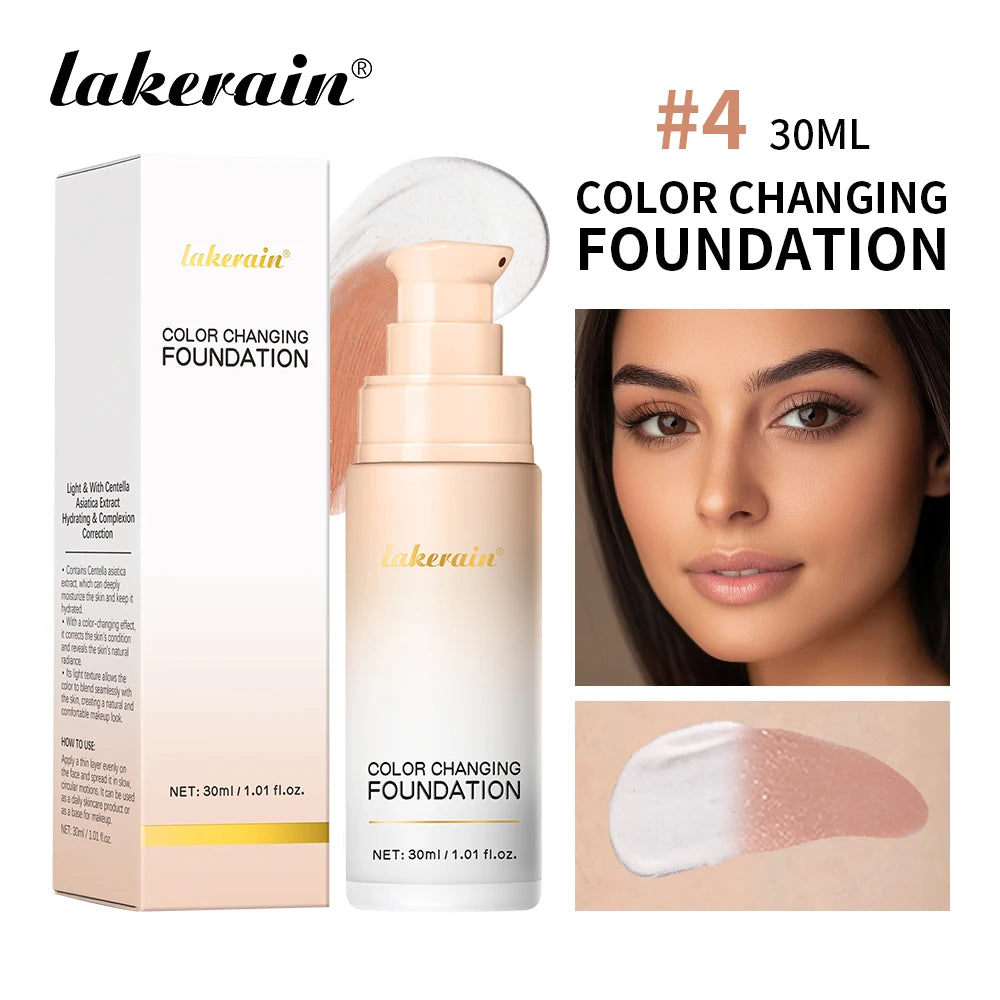 Color Changing Foundation Moisturizing Liquid Base for Women Daily Makeup
