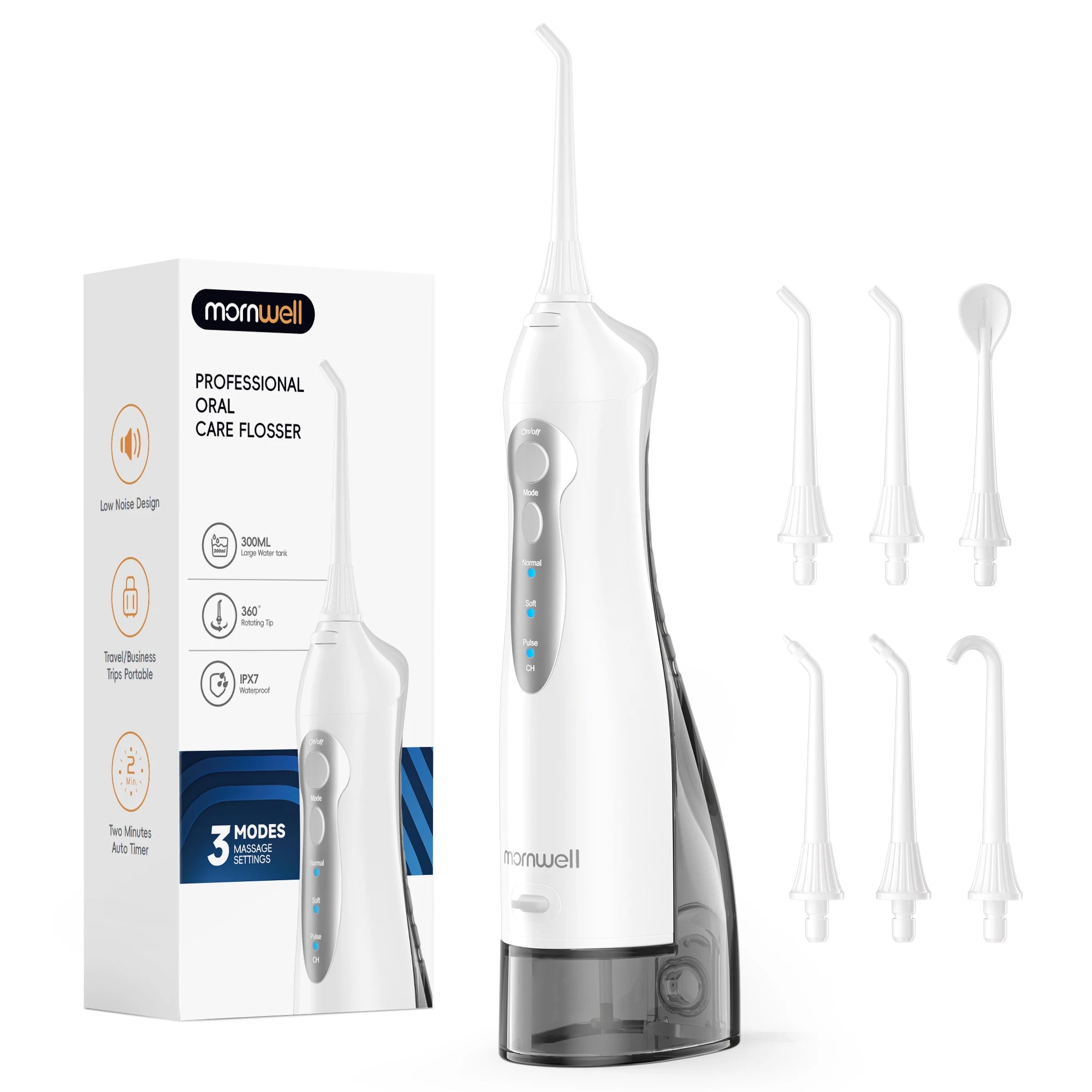 Water Flosser Portable Oral Irrigator Rechargeable Jet for Deep Teeth Cleaning - 15