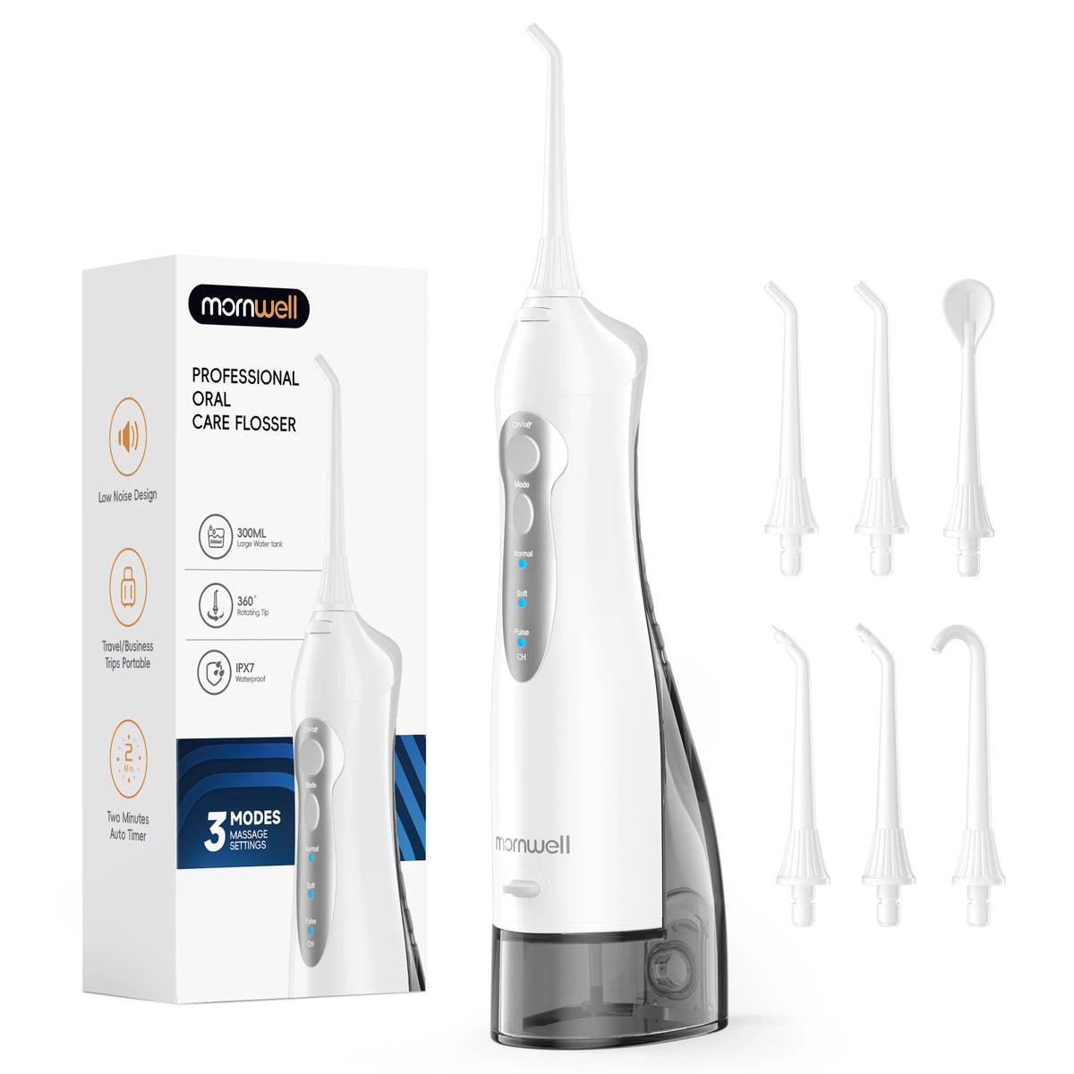 Portable Cordless Water Flosser Rechargeable Oral Irrigator for Travel and Home Cleaning