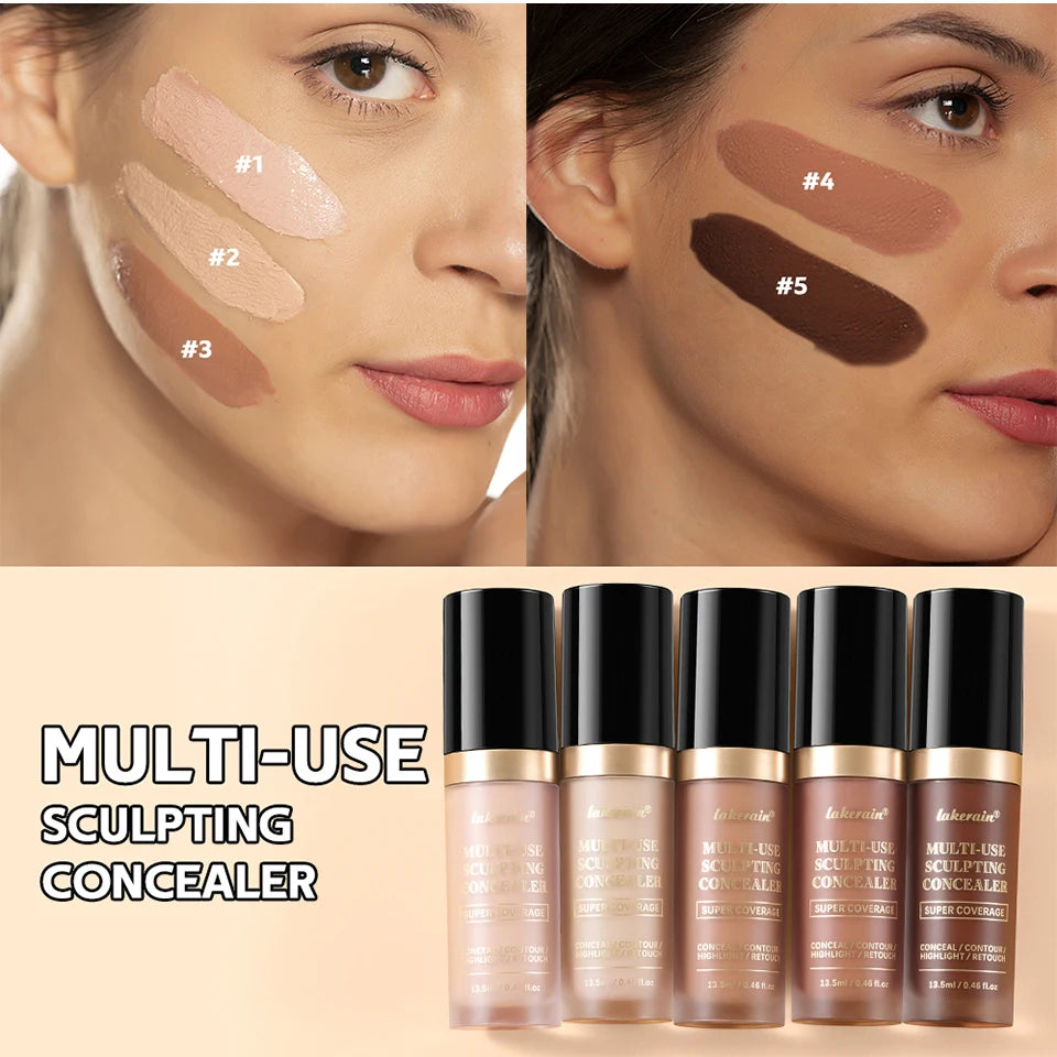 Multi Use Sculpting Concealer Waterproof Matte Coverage for Flawless Face Makeup Daily Routine