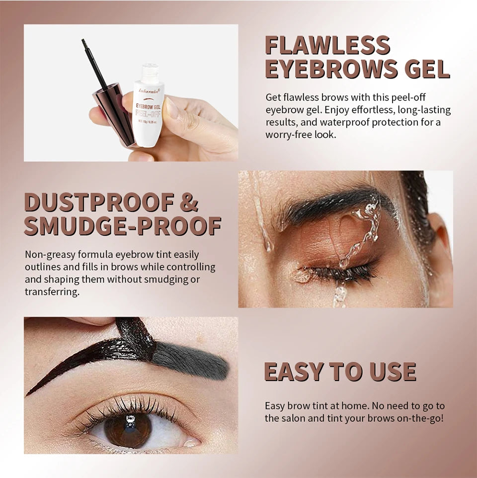 Eyebrow Gel Tattoo Peel Off Waterproof Tint for Beautiful Brows and Makeup Routine - 11