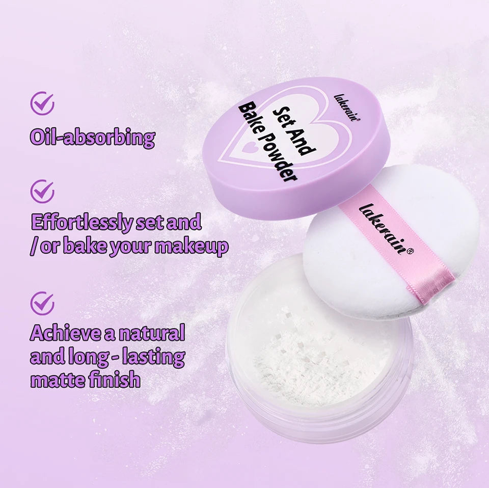 Loose Baking Setting Powder Oil Control Matte Finish for Women for Daily Makeup Routine