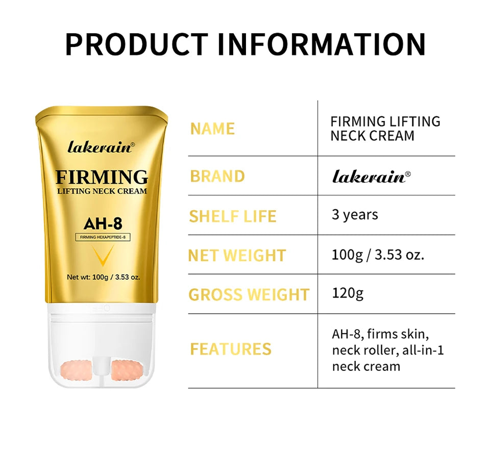 Firming Neck Cream with Roller Anti Aging Moisturizer for Women at Night