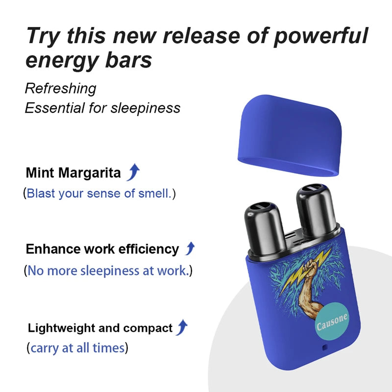 Biporous Nasal Inhaler Refreshing Aromatherapy Stick for Men for Daily Energy and Breathing