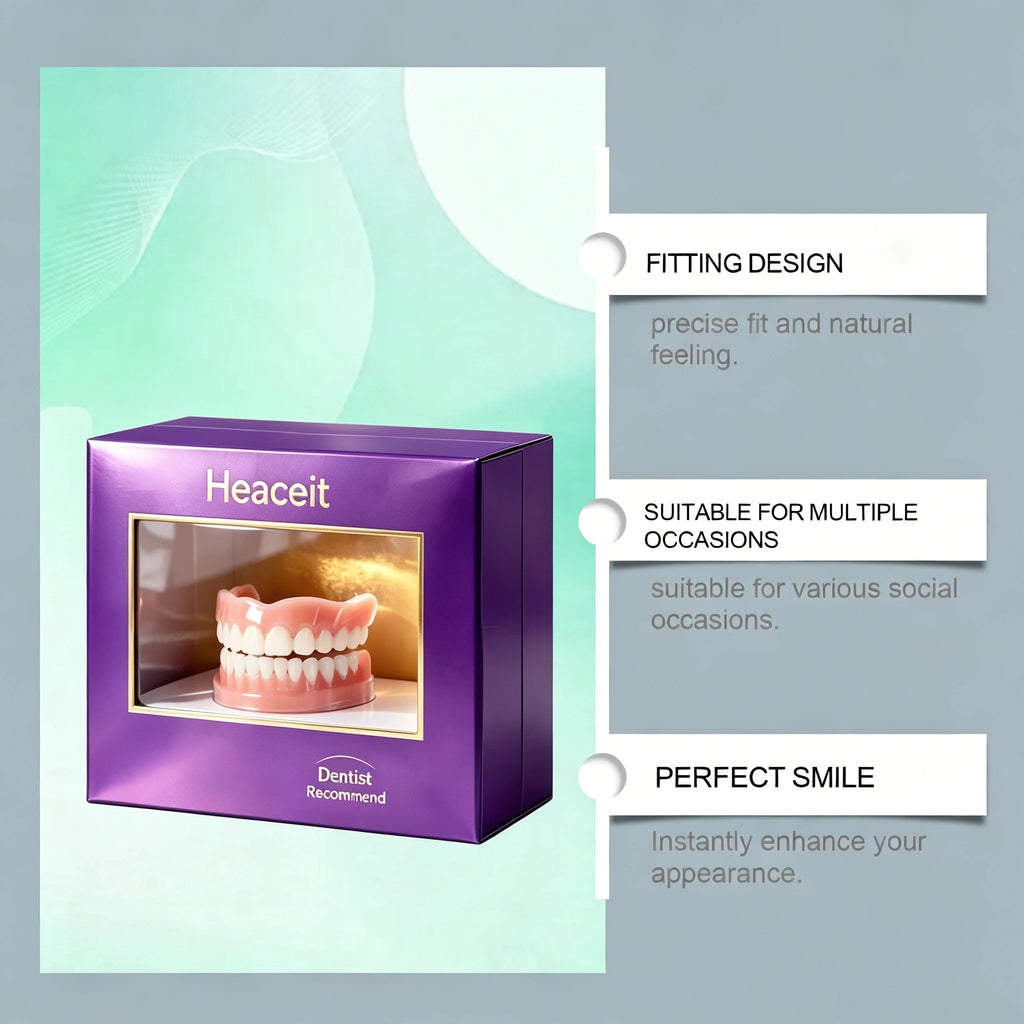 Cosmetic Dentures Lifelike False Teeth Silicone Smile Beauty for Adults at Home Daily Use