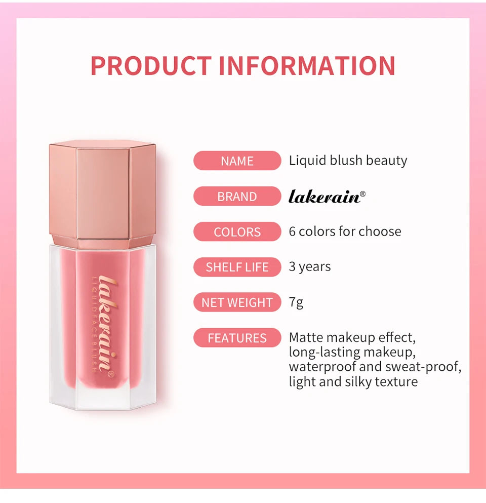 Liquid Blush Waterproof Creamy Texture Face Makeup for Natural Matte Finish Everyday Glow - 15