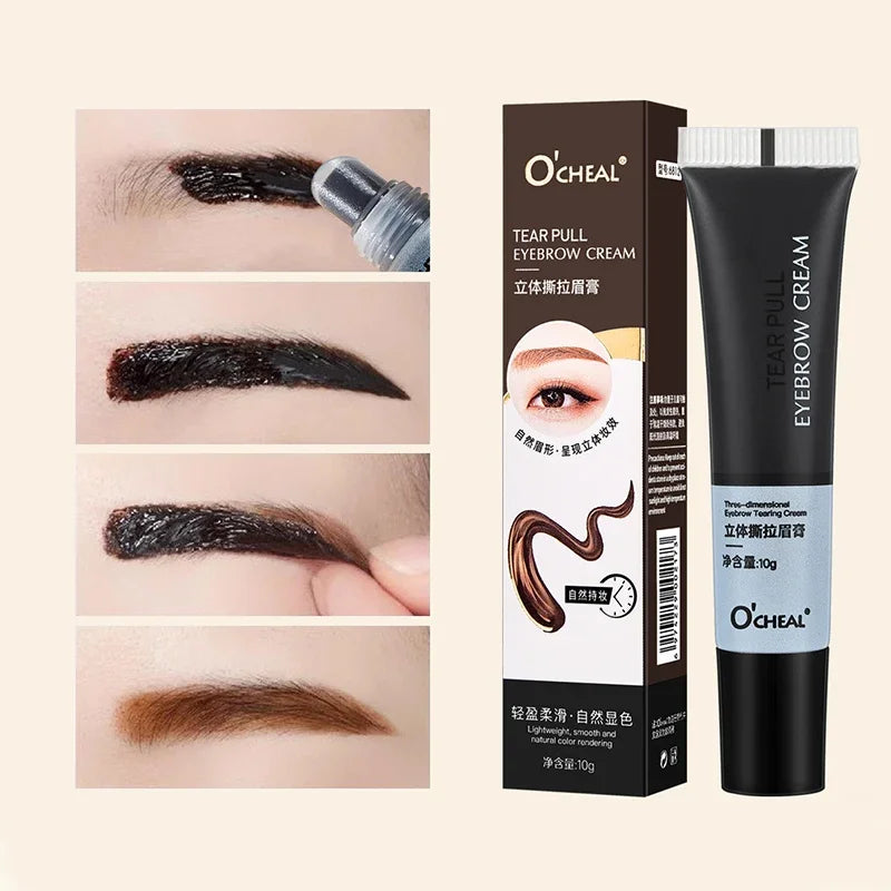 Semi Permanent Eyebrow Eyelash Tint Kit Waterproof Dye Gel for Beginners at Home Use