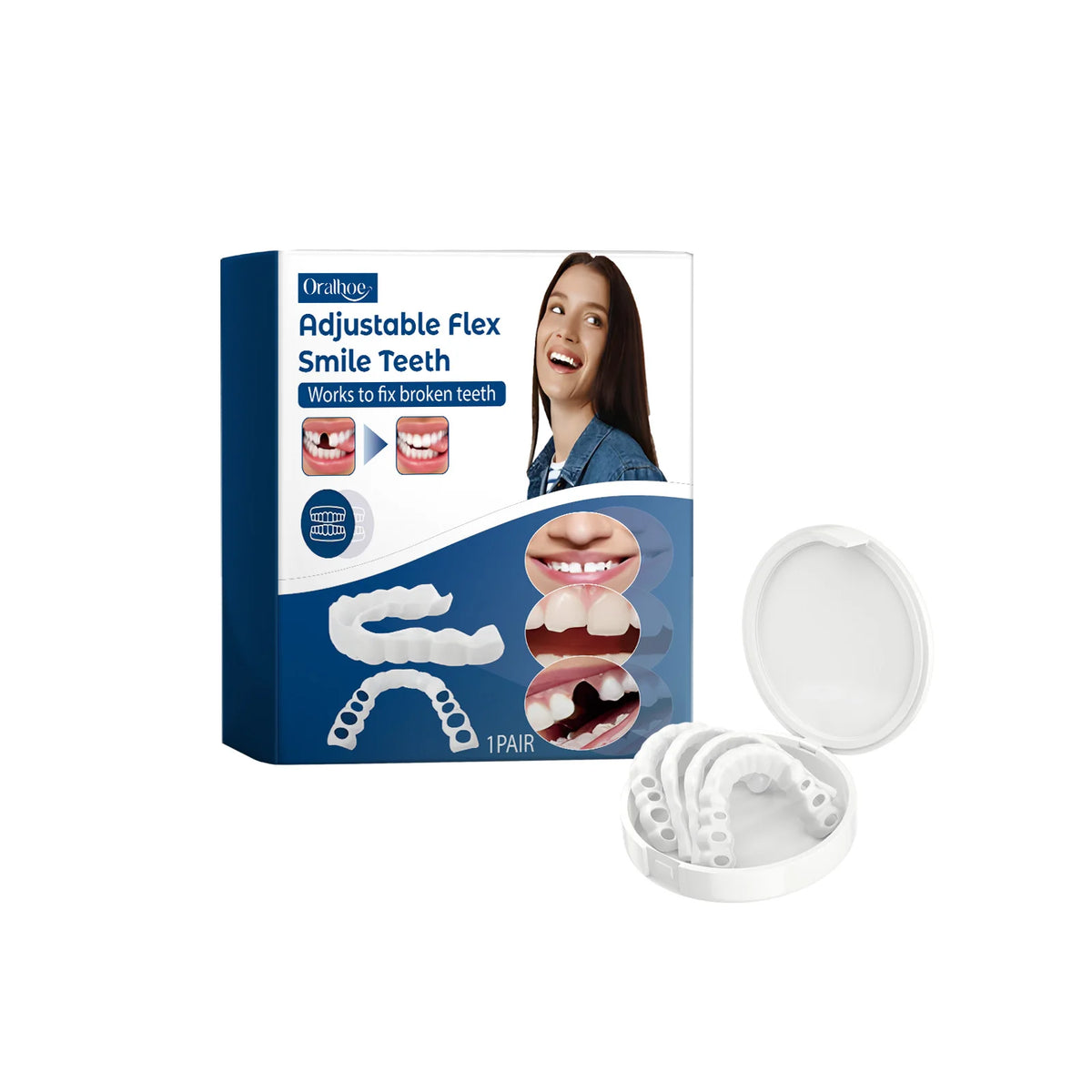 Adjustable Snap On Dentures Missing Teeth Repair for a Confident Smile Daily Use
