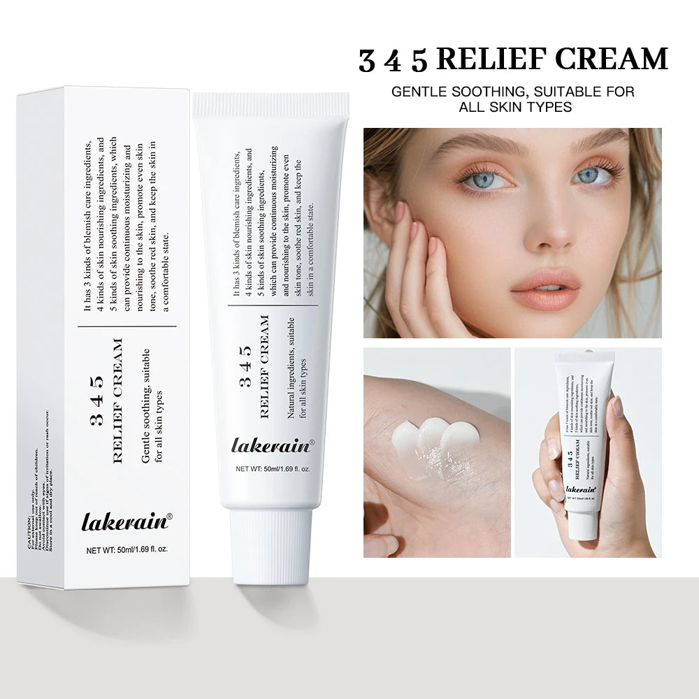 345 Relief Care Cream Moisturizing Acne Treatment for Blemish Prone Skin