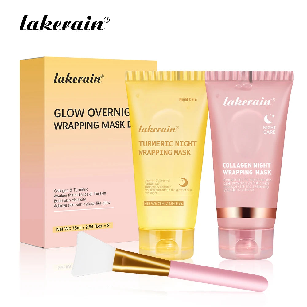 Collagen Turmeric Peel Off Facial Mask Deep Hydration Night Care for Women at Home
